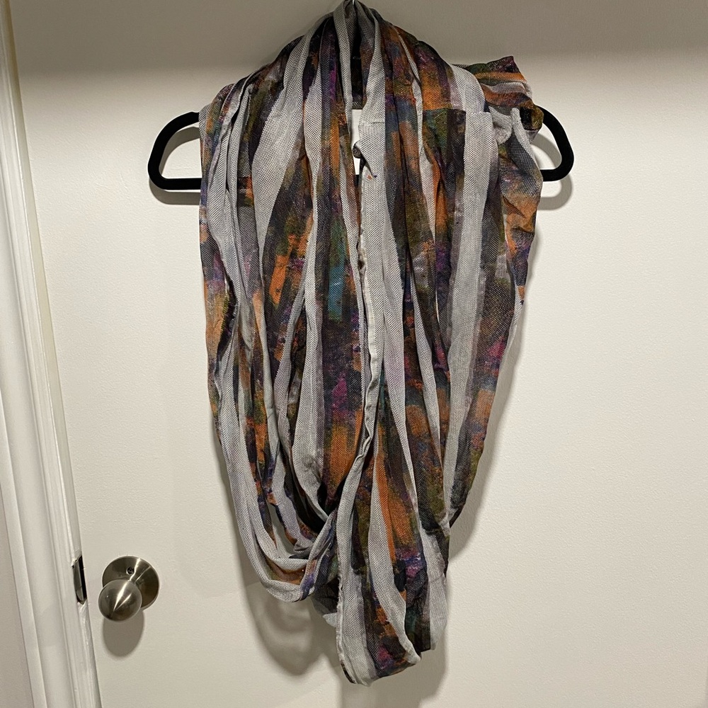 Multicolor Striped Infinity Scarf